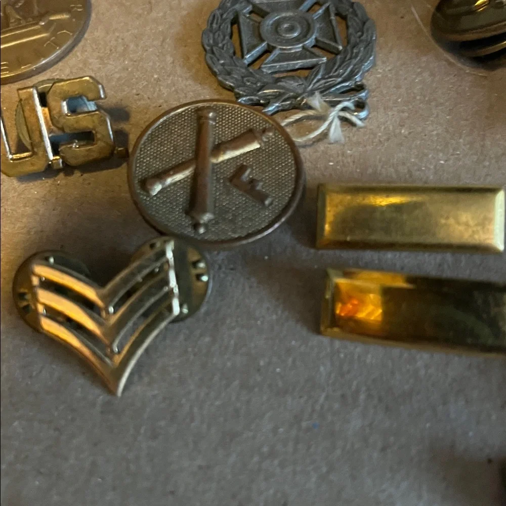 Vintage Military Pin and Medal Set